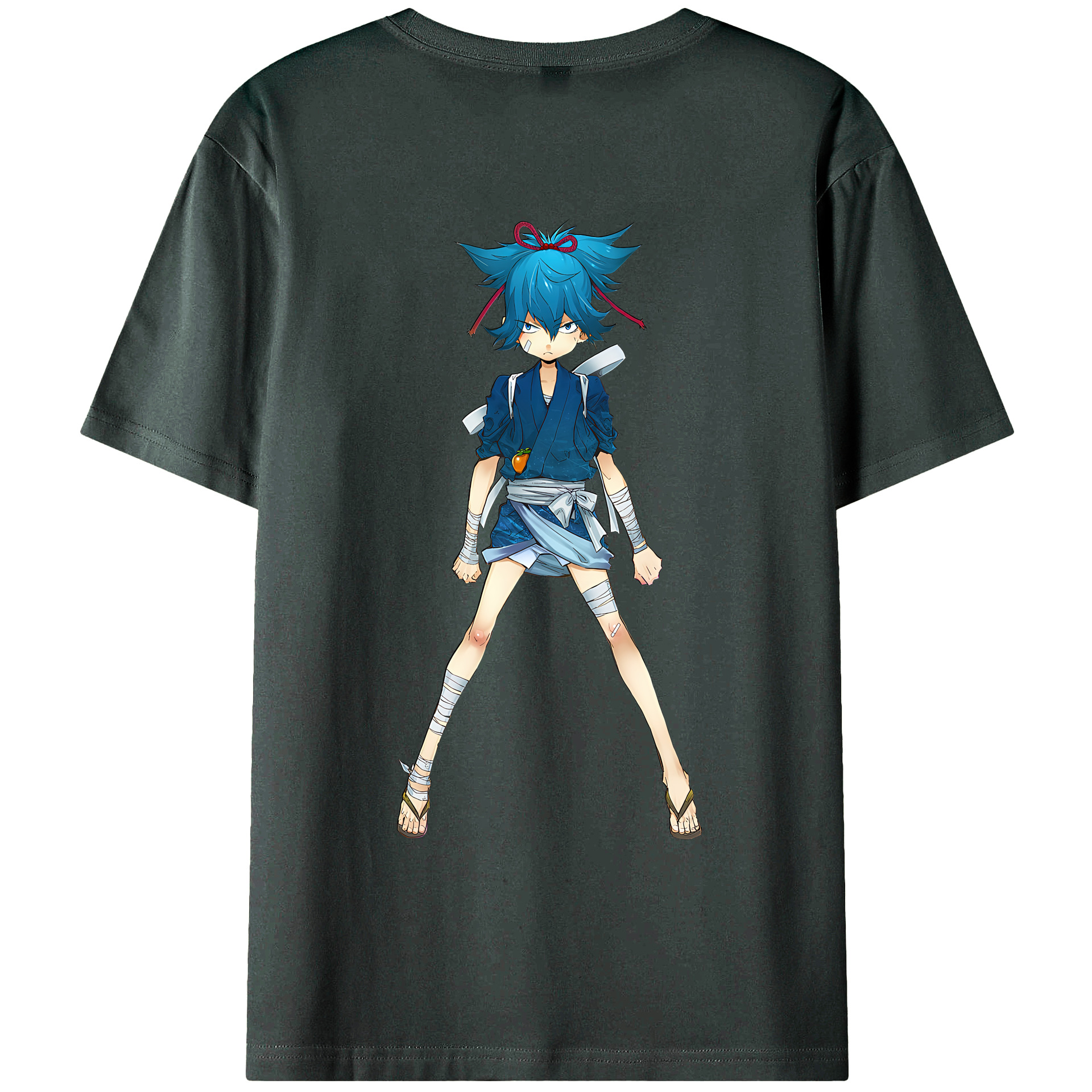 （画像用） 刀剣乱舞 Touken Ranbu 綿100％ メンズ半袖Tシャツ（バックプリント） 通気性